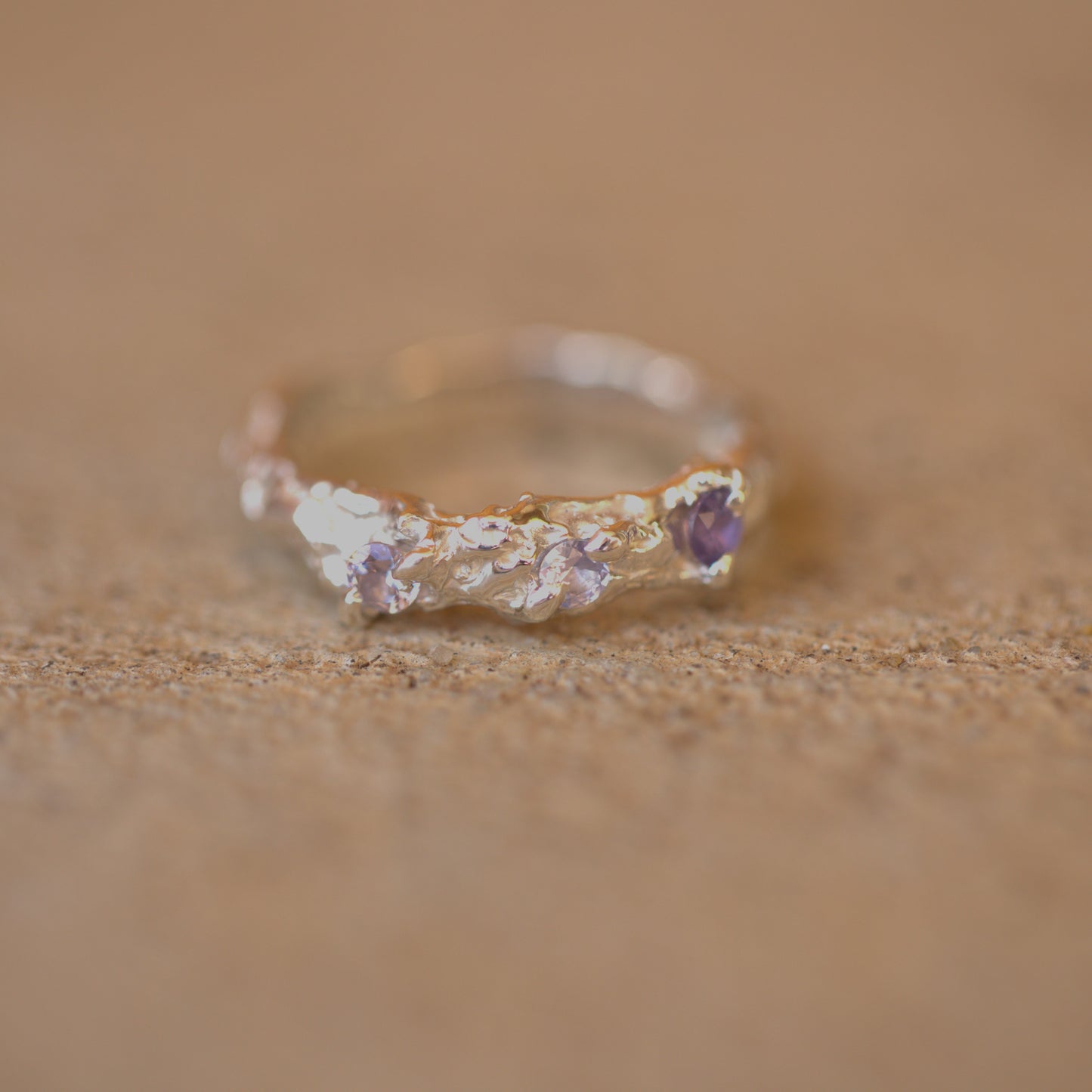 Dainty 3 Sapphire Ring