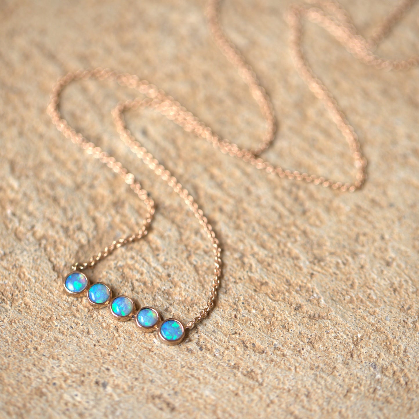 Opal Blue Green Necklace