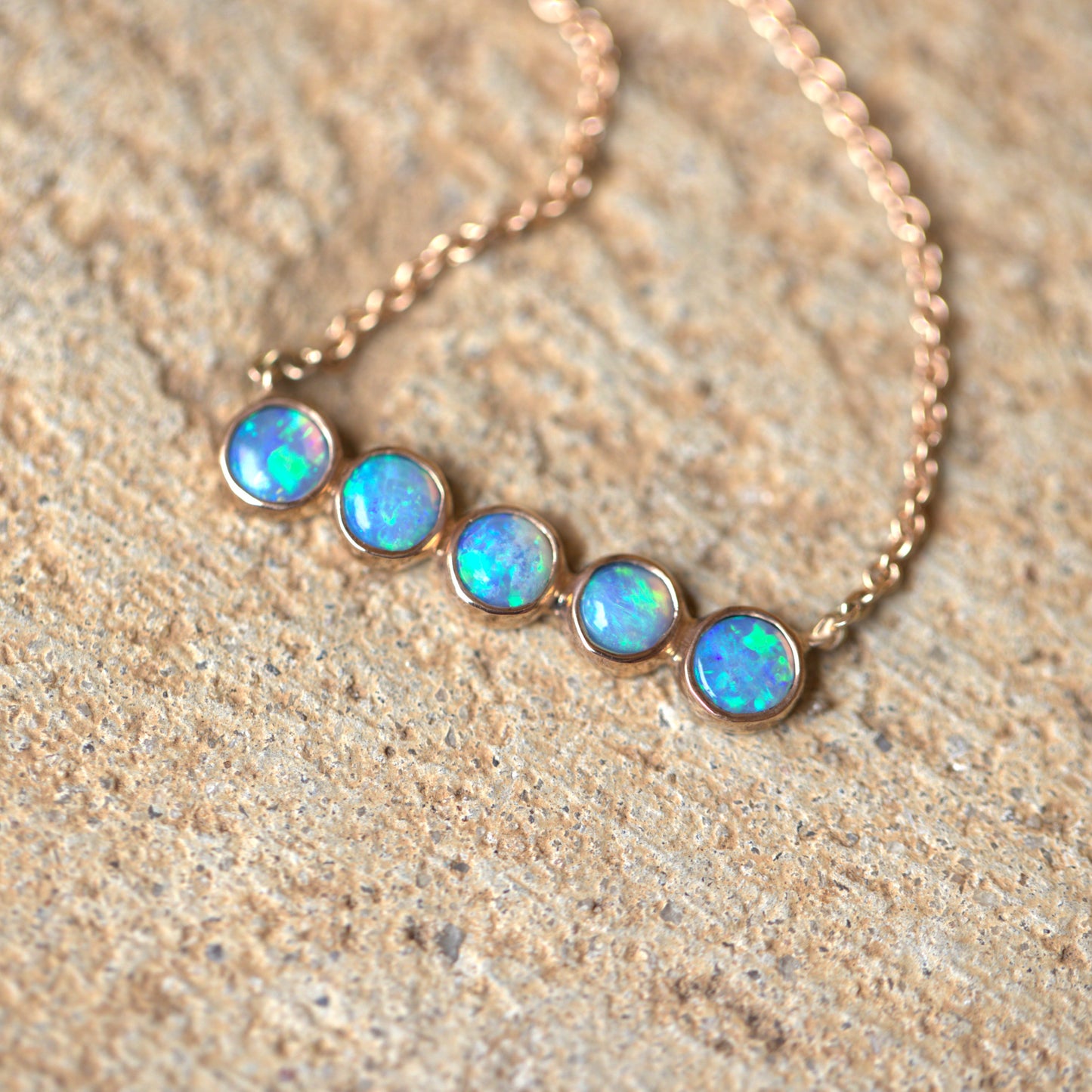 Opal Blue Green Necklace