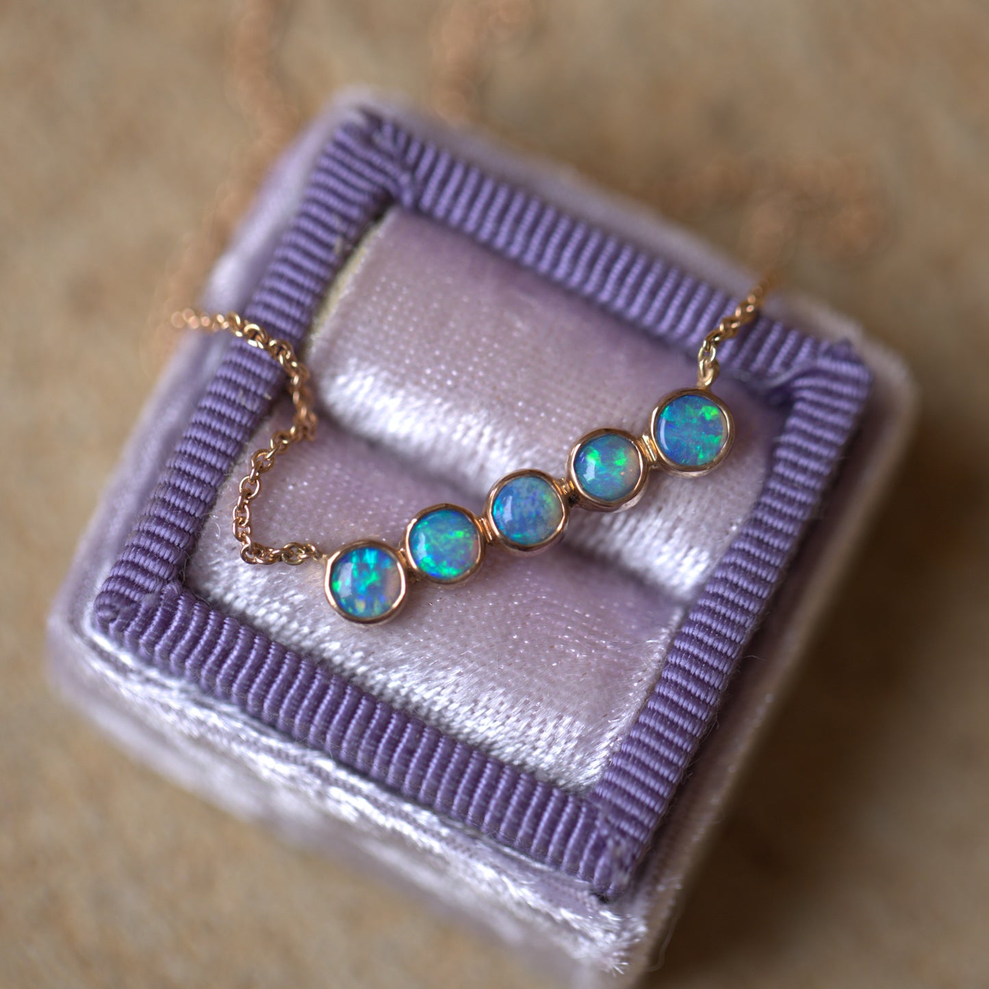 Opal Blue Green Necklace