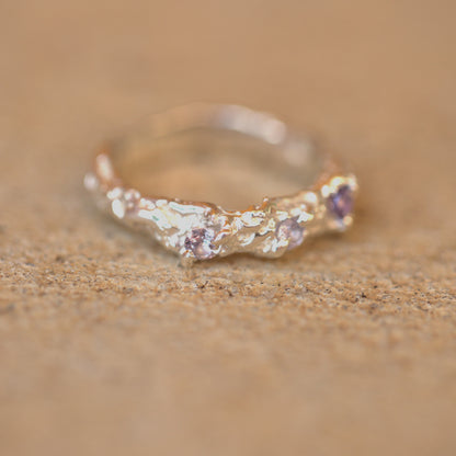 Dainty 3 Sapphire Ring