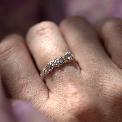 Dainty 3 Sapphire Ring