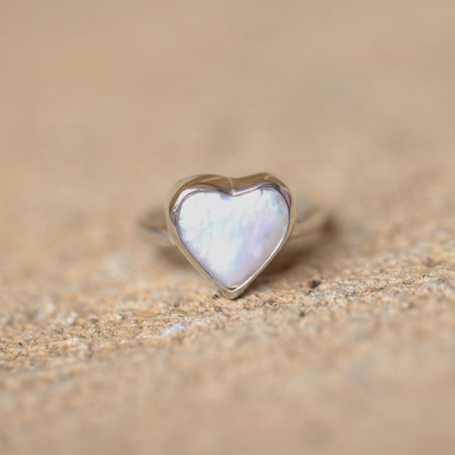 Heart Pearl Ring
