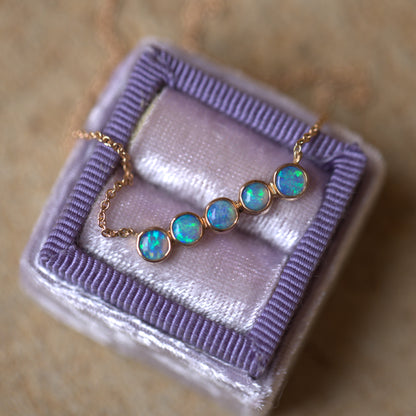 Opal Blue Green Necklace